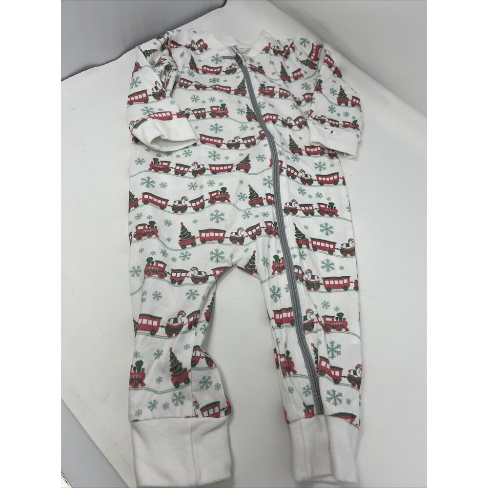 VELVET FAWN Boutique Full Zip Sleeper Halloween Christmas Theme 6-12 Month Train